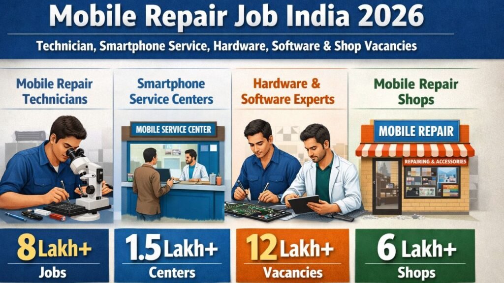 Mobile Repair Job India 2026 – Technician, Smartphone Service, Hardware, Software & Shop Vacancies